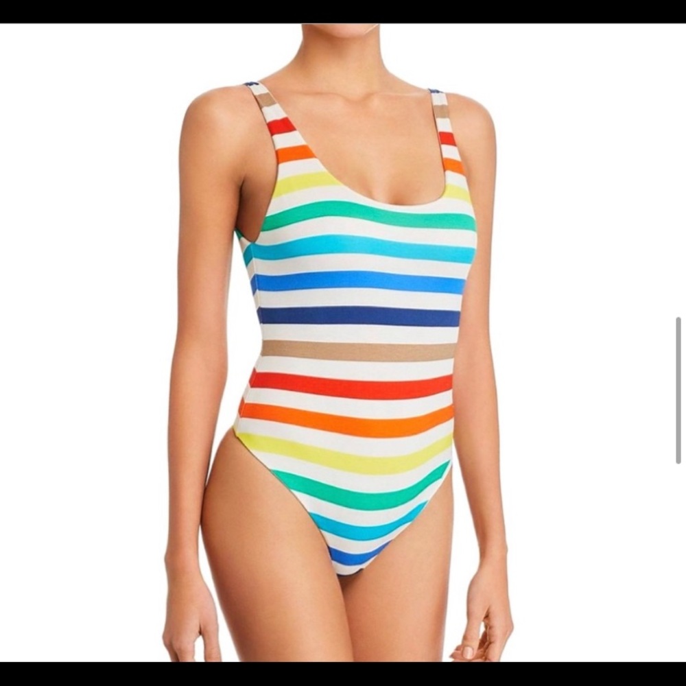 Alice and Olivia Rainbow Stripped Body Suit